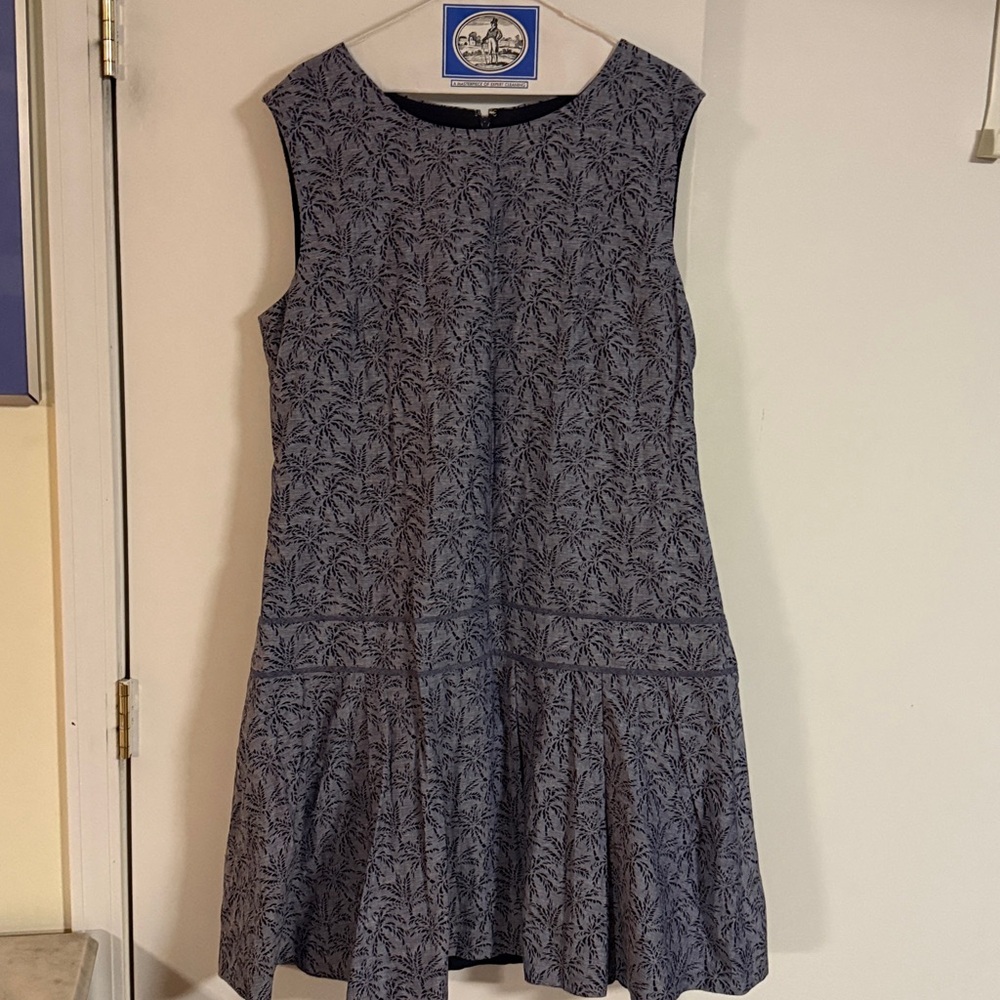 J. Crew Blue Patterned Dress - Picture 4 of 5